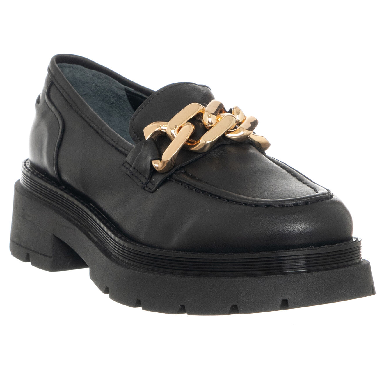 Loretta Pettinari Mocassins en Cuir Naplak noirs - Talon 4.5 cm