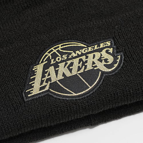 Bonnet Metallic Badge Los Angeles Lakers Noir Doré