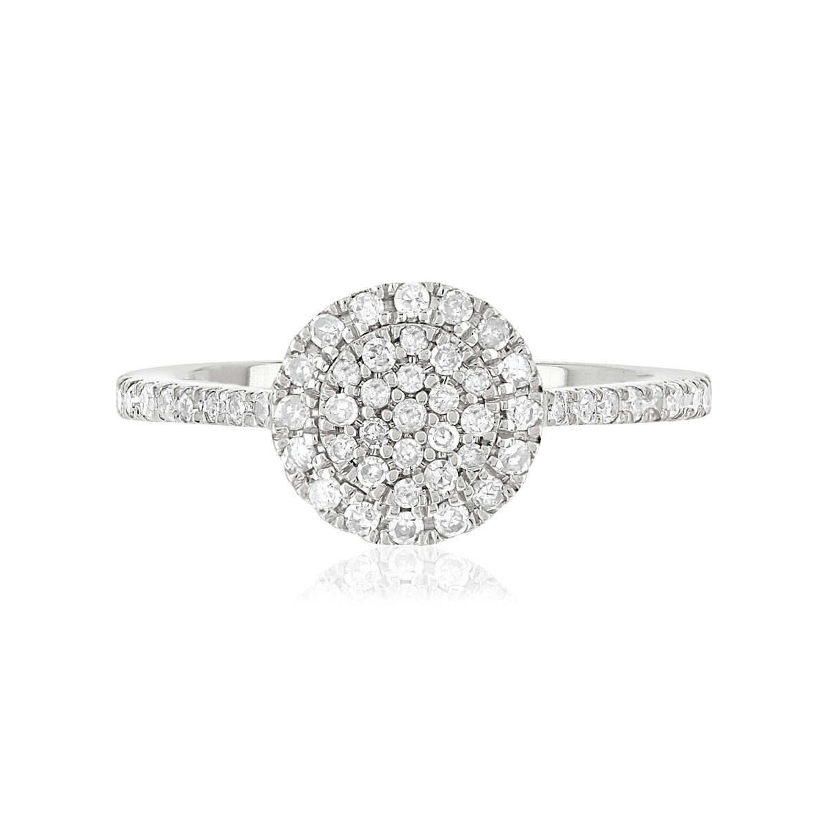 Bague or blanc 750 diamants