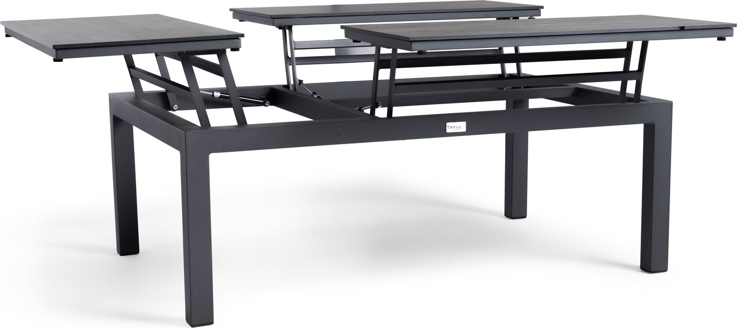 Tierra Outdoor loungetafel Flip-Up grijs 120 x 79 x 42 cm