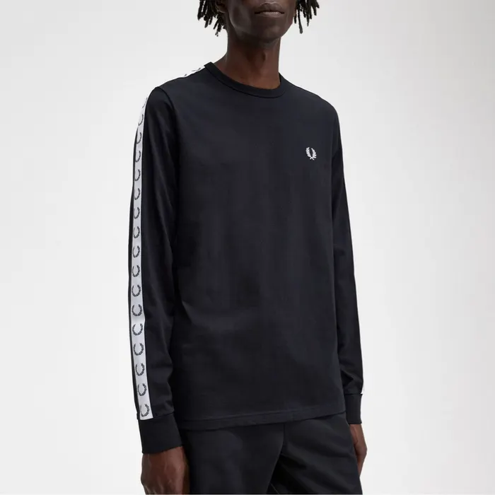 Fred Perry Taped Longsleeve Shirt Heren