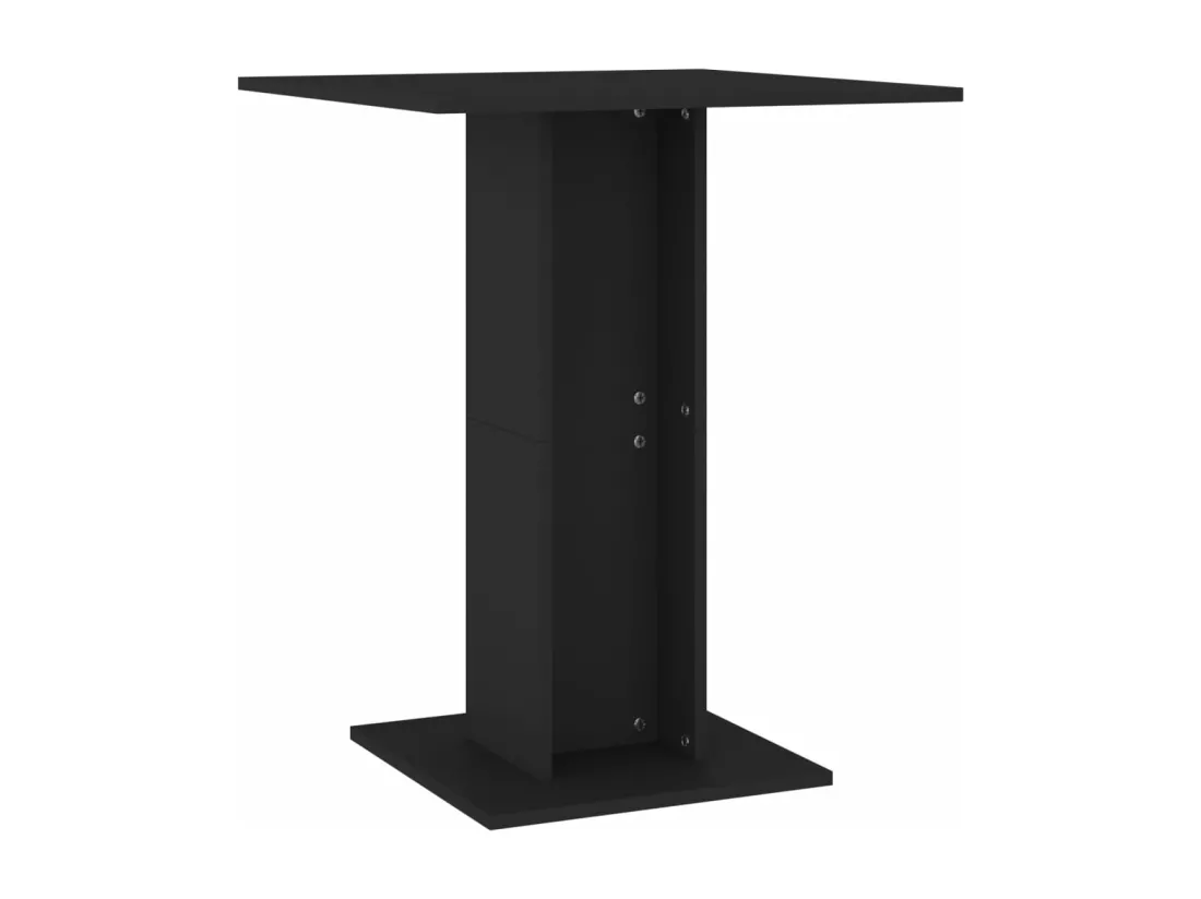 Table de bistro Noir 60x60x75 cm Aggloméré