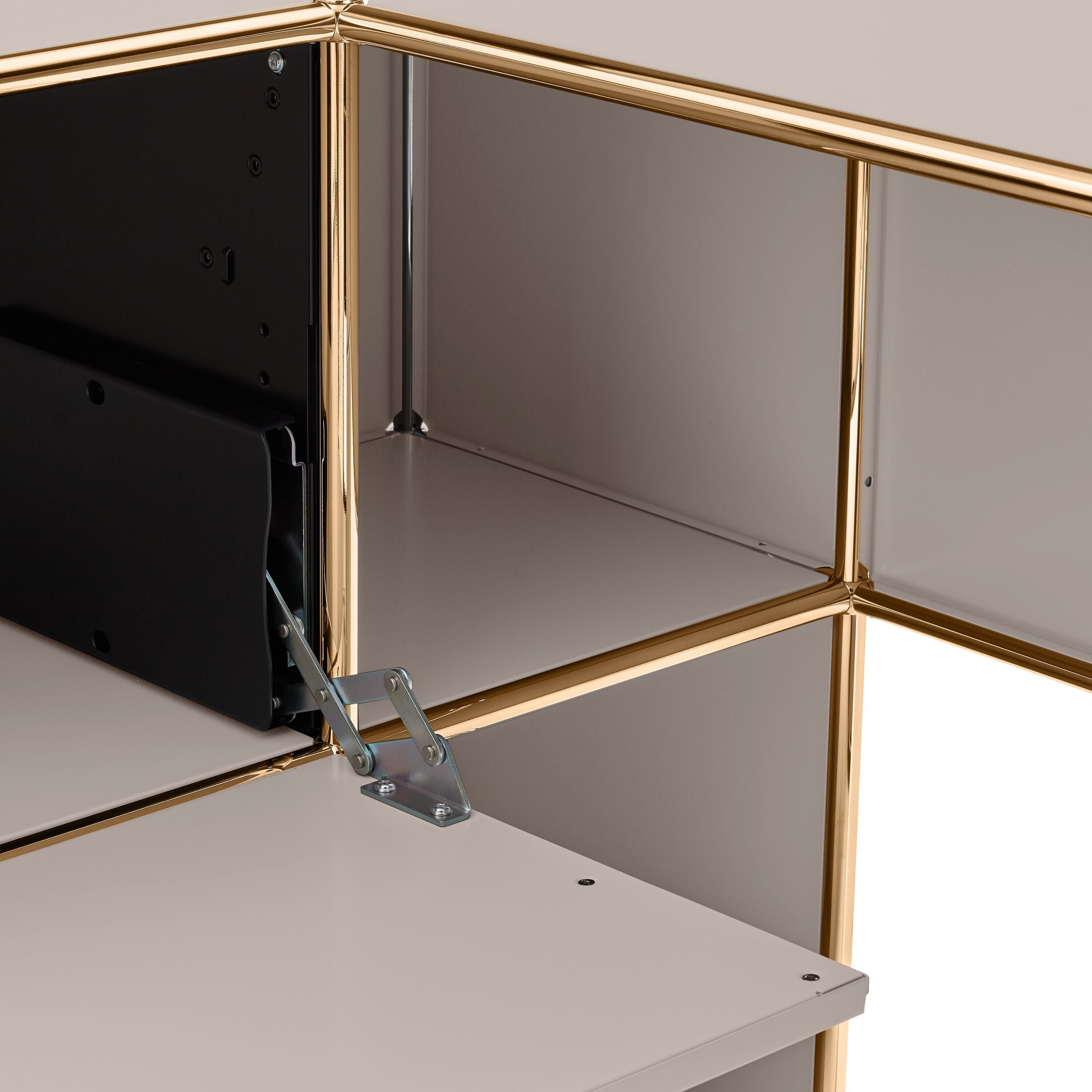 FLEXCUBE Eckschreibtisch - Taupe / B: 152.0 cm x T: 115.0 cm x H: 80.0 cm