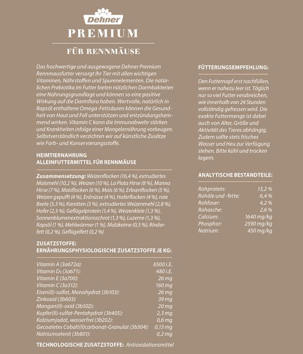 Dehner Premium Rennmausfutter, 750 g