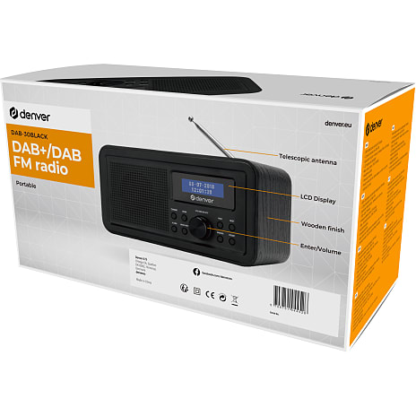 Denver DAB-30BLACK FM/DAB+ radio