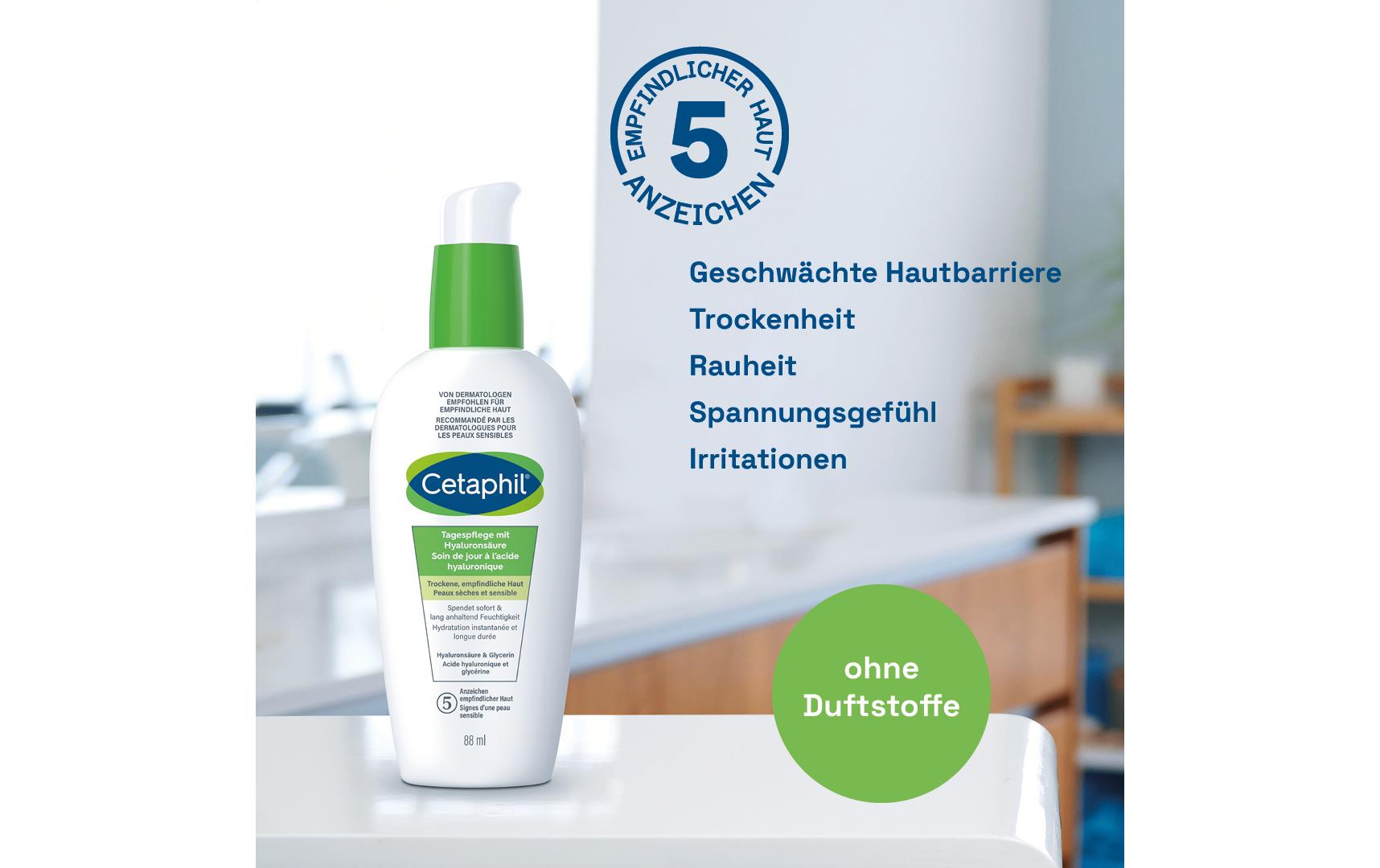 Tagespflege mit Hyaluronsäure 88 mlIntensive Feuchtigkeitscreme schützt die Haut vor dem Austrocknen