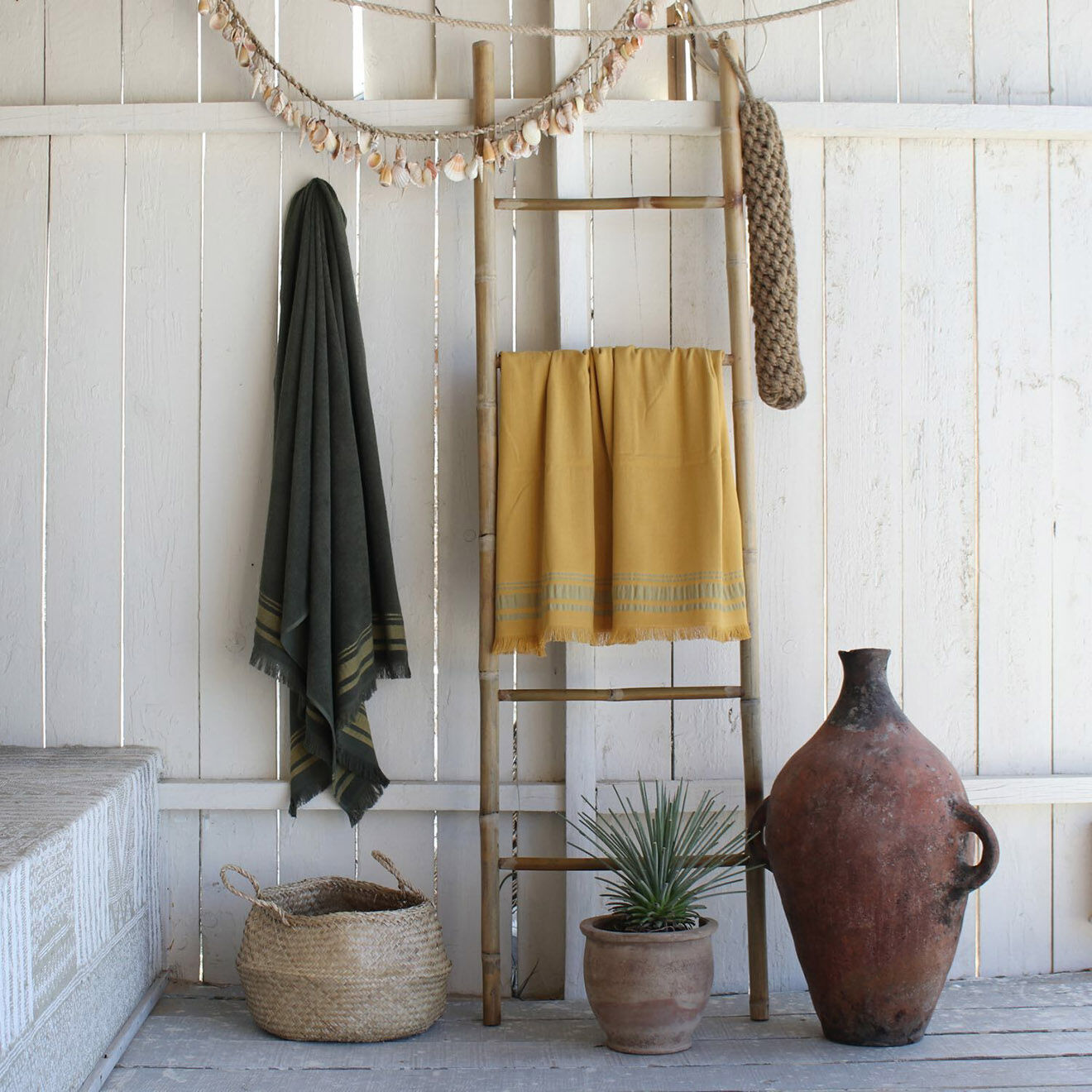 Febronie Fouta éponge Faro jaune - 100x180 cm