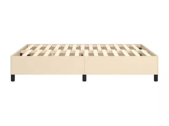 Sommier à lattes de lit Crème 140x190 cm Tissu