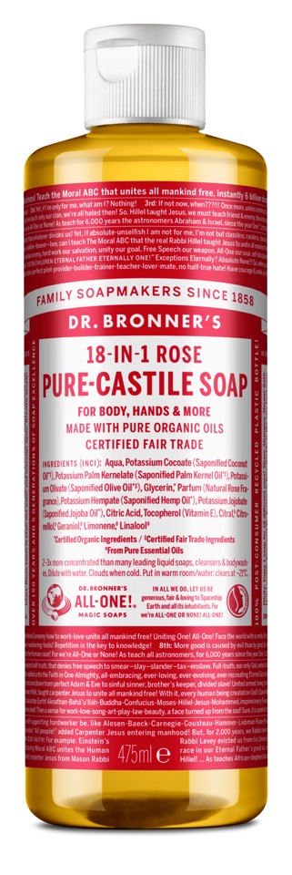 Dr. Bronner's - Pure Castile Liquid Soap Rose 475 ml