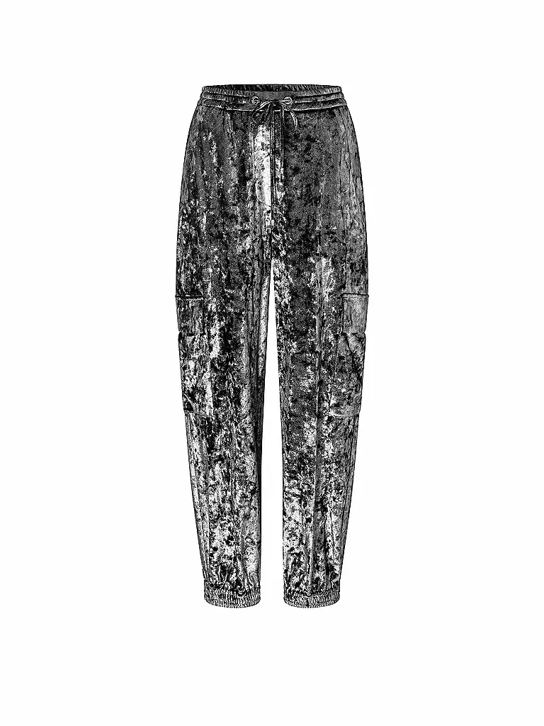 MAC Cargohose VELVET silber