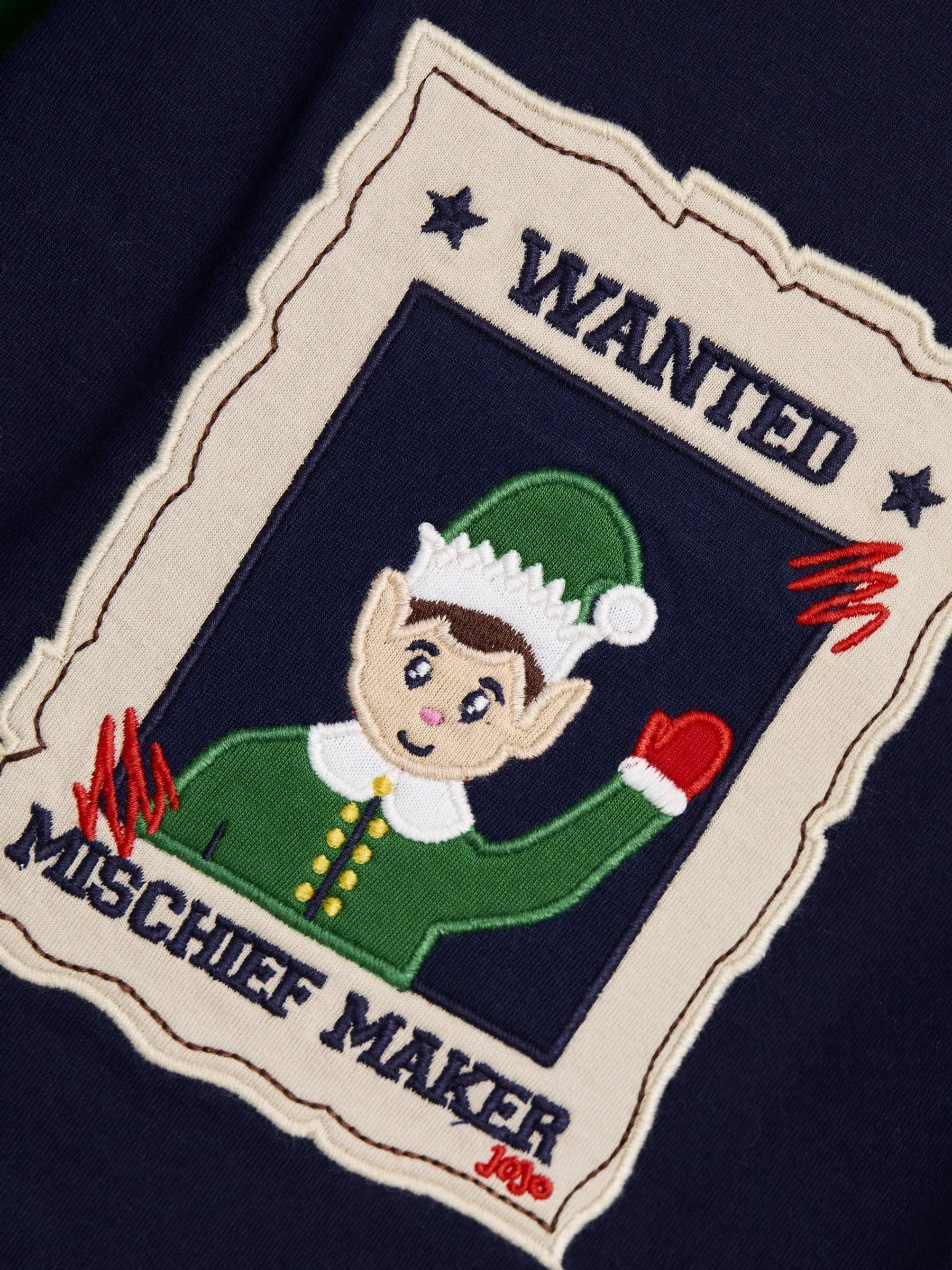 JoJo Maman Bébé Christmas Appliqué Top