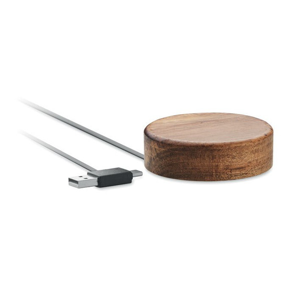 GiftRetail MO2220 - ACALESS Chargeur sans fil en acacia