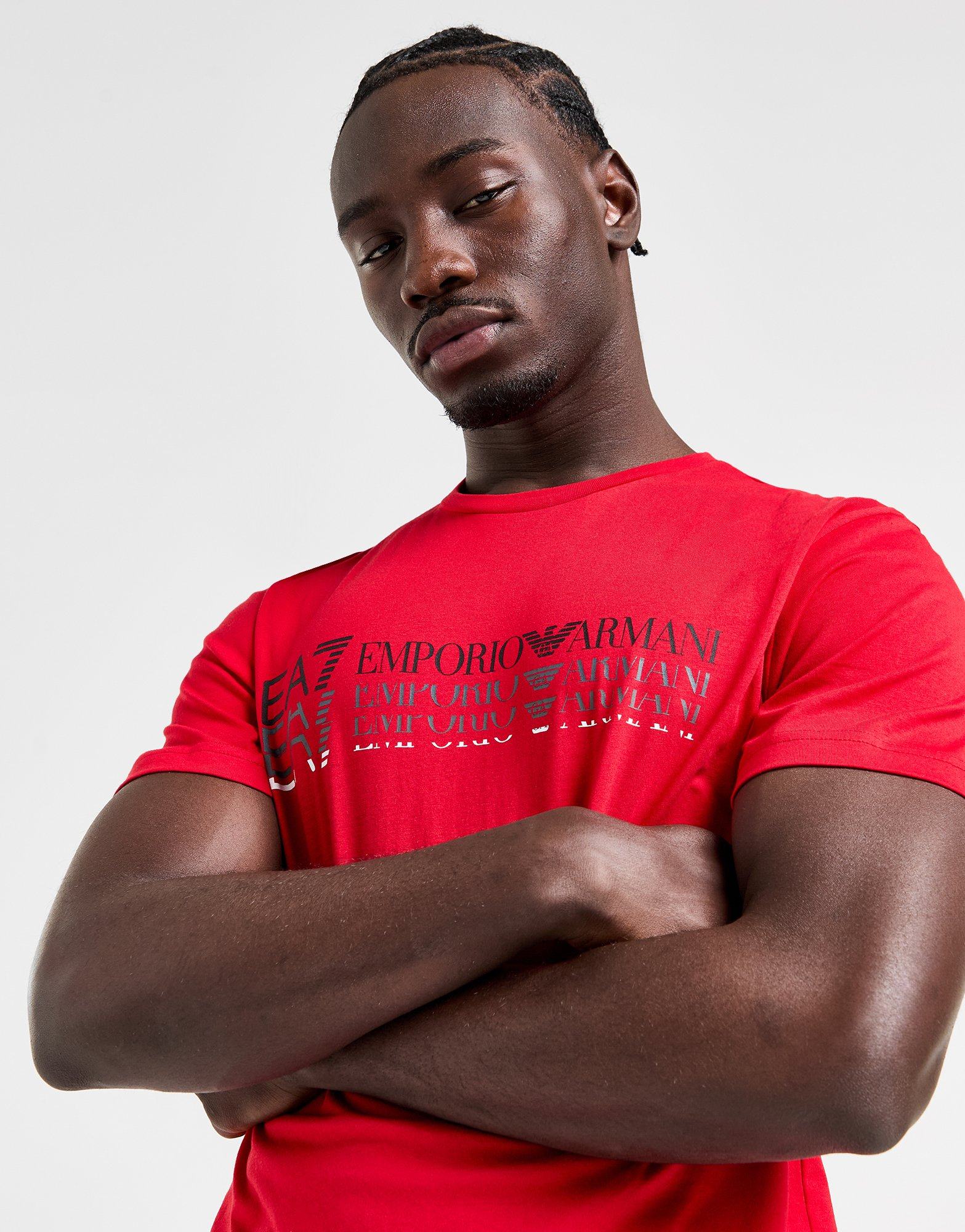 Emporio Armani EA7 T-shirt Fade Repeat Logo Homme