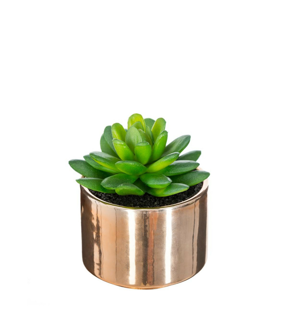 Plante verte artificielle pot en céramique h 15 cm