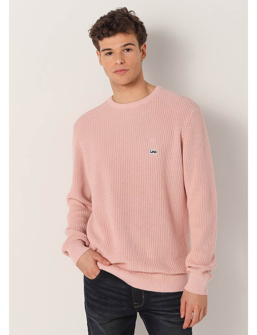Men's Knit Sweater Pink