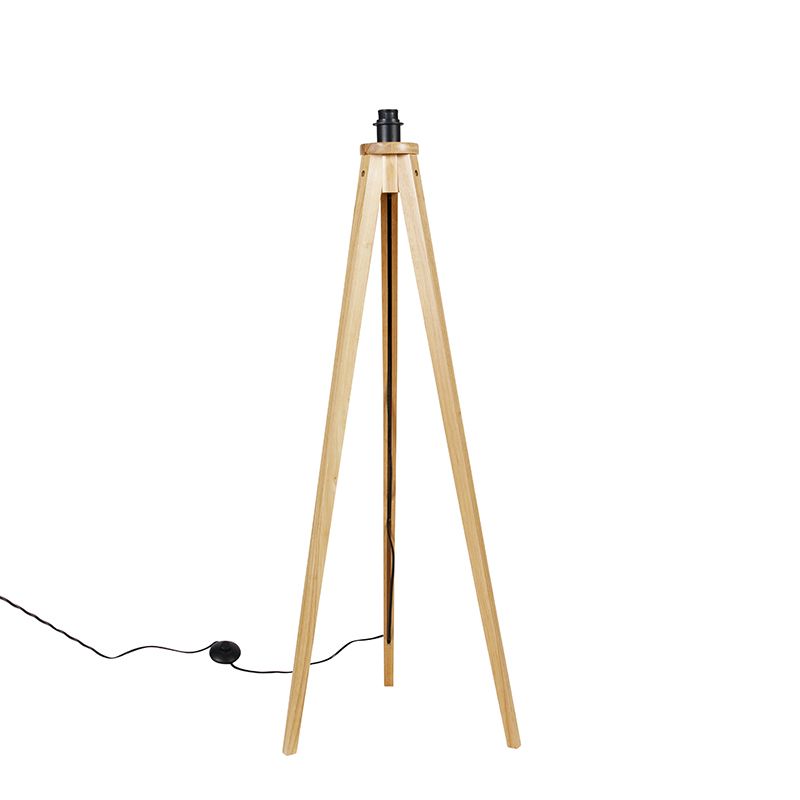 Landelijke vloerlamp tripod naturel - Tripod Classic