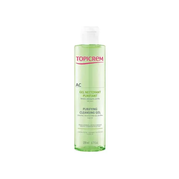 Topicrem AC Gel de Limpeza Purificante para Pele Mista a Oleosa 200ml