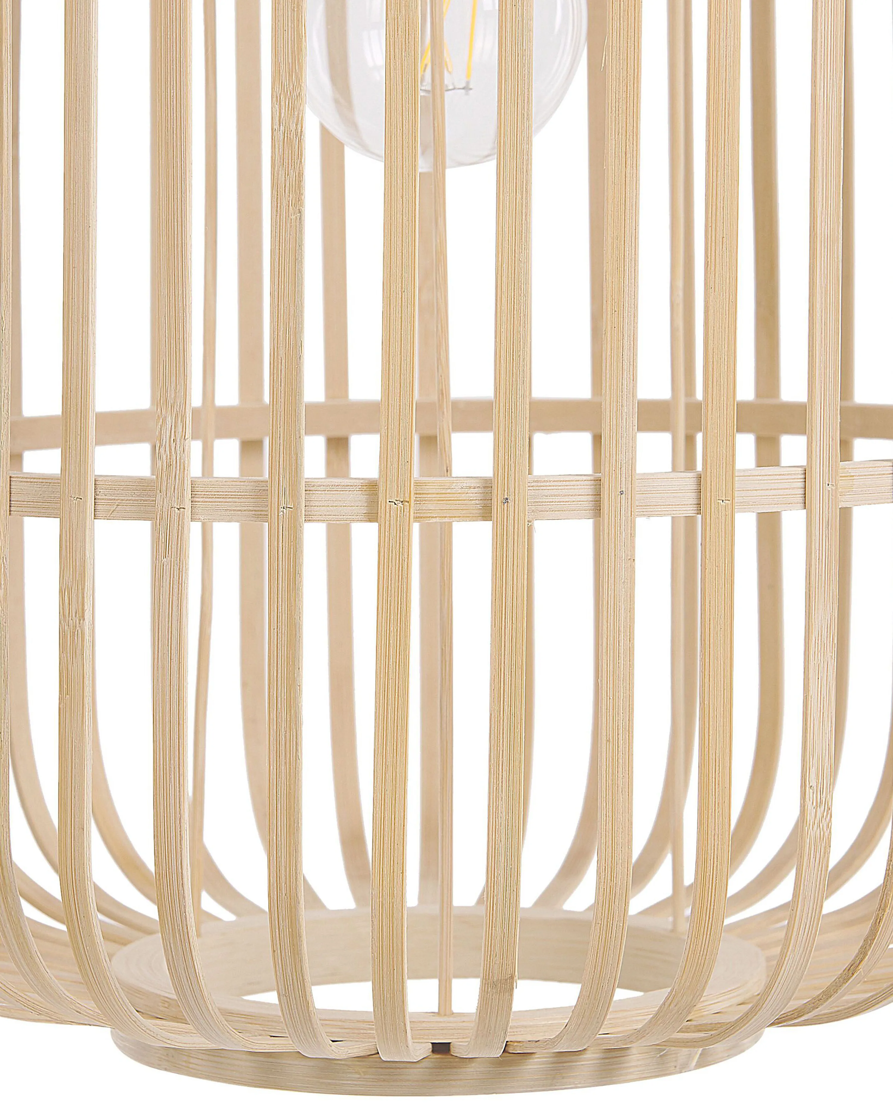 Hanglamp AISNE Bamboehout Lichtbruin