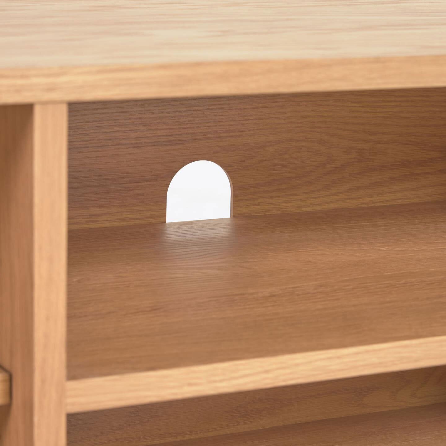 Kave Home Lowboard BEYLA 180 x 49,5 cm Eiche braun