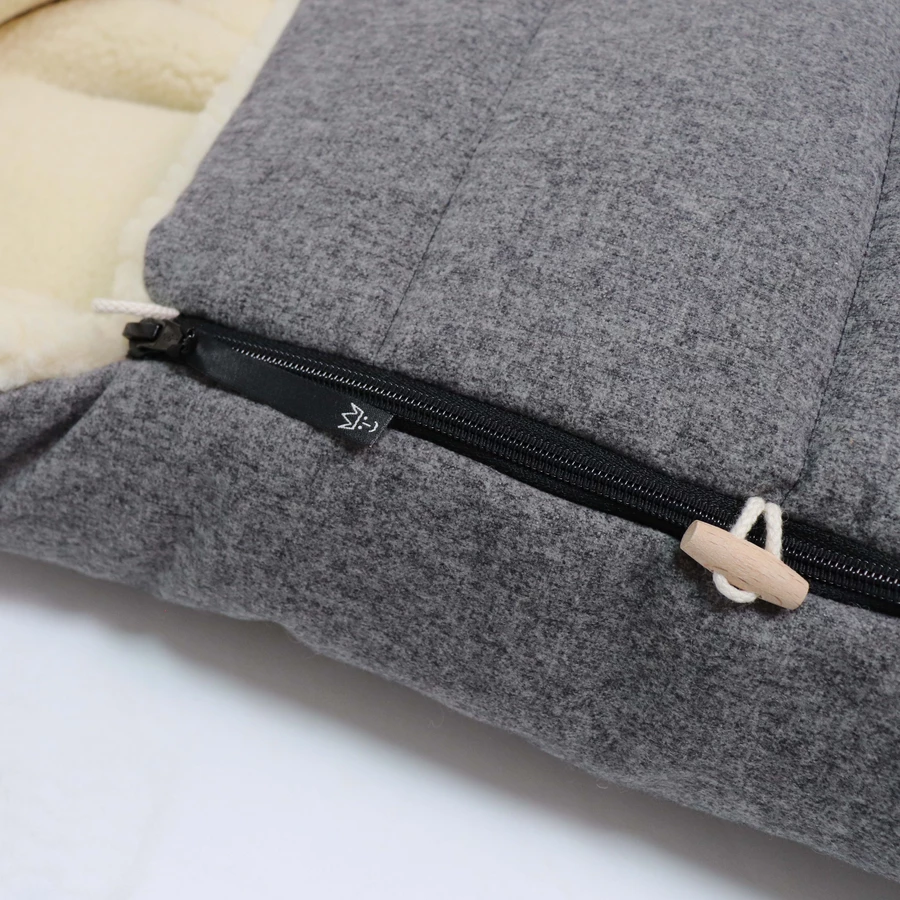 Kaiser Winterfußsack HOODY MAUS WOOL sleet grey