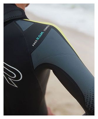 Combinaison de Triathlon Femme TYR Hurricane Cat 2 Noir/Jaune/Turquoise