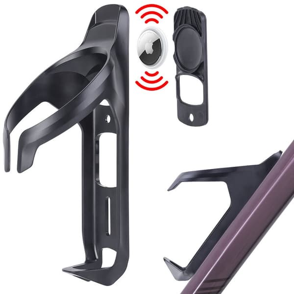 INF Vannflaskeholder med AirTag-rom - Sort