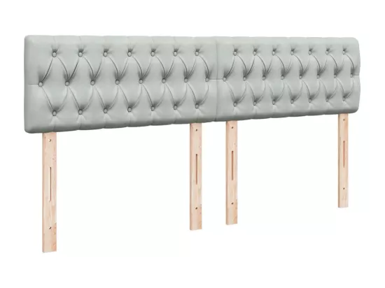 Sommier à lattes de lit et matelas Gris clair 180x200cm Velours
