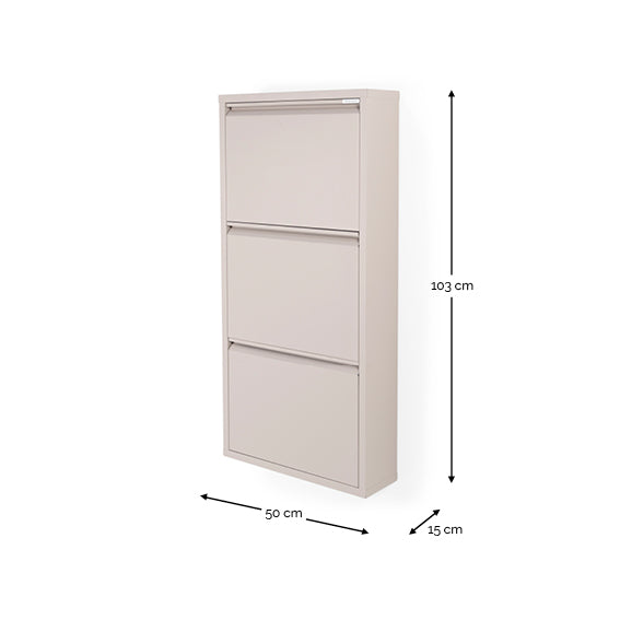 Spinder Design Billy 3 Schoenenkast - Silky Taupe