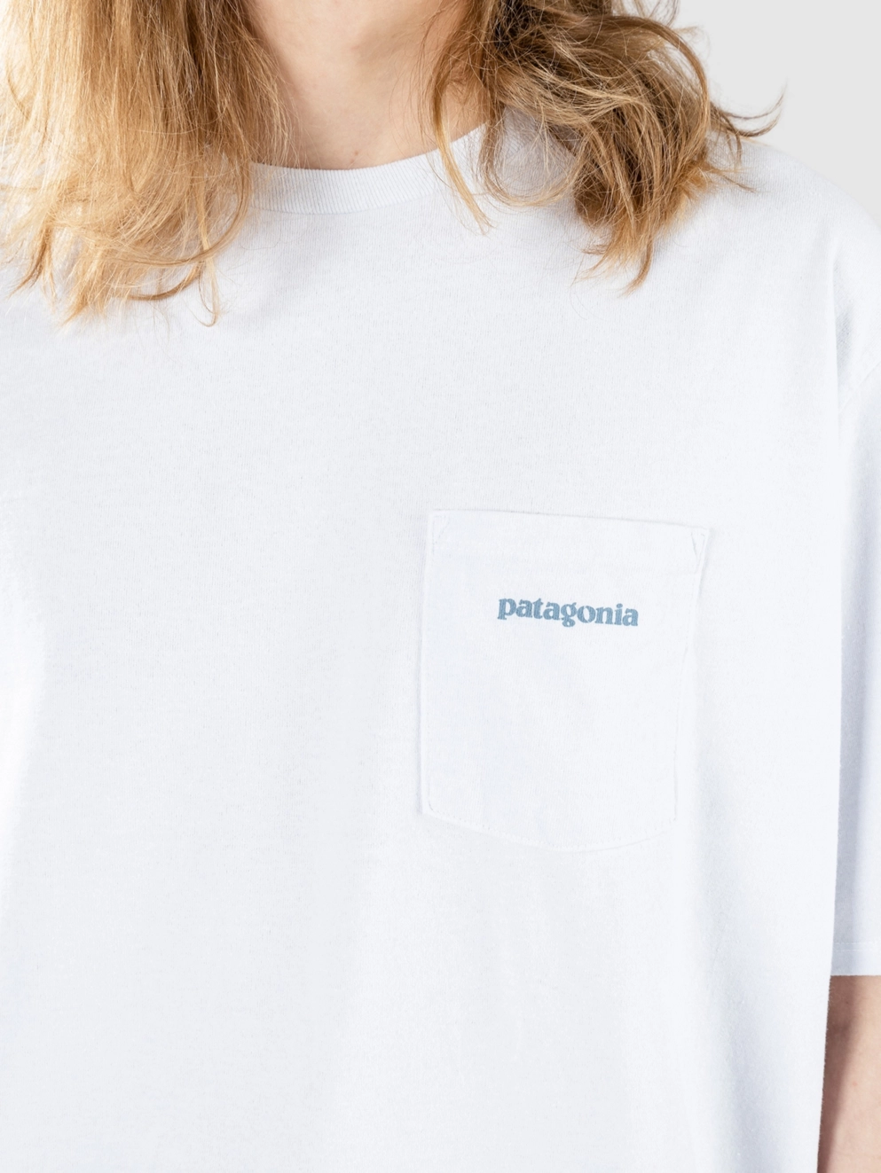 Patagonia Boardshort Logo Pocket Responsibili T-Shirt white