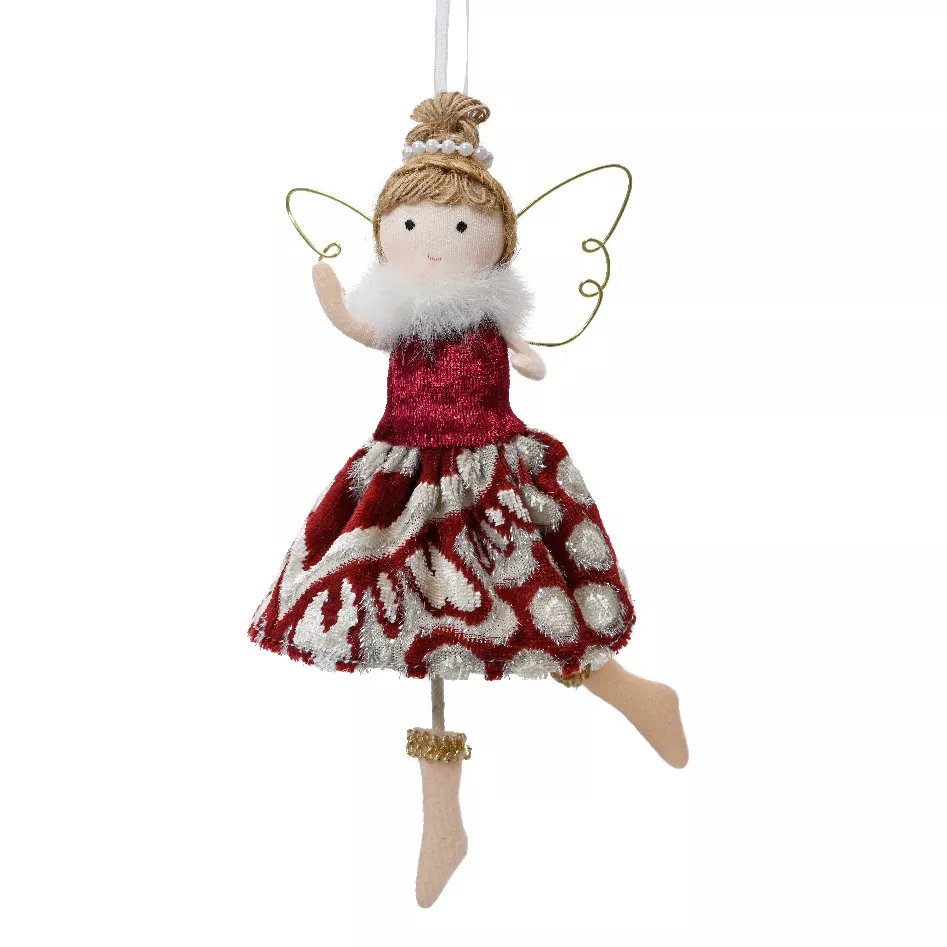 Ange de Noël à suspendre (H17 cm) Agathe Bordeaux