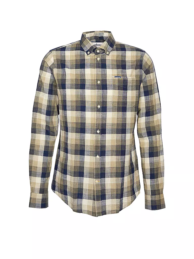 BARBOUR Hemd Tailord Fit HILLROAD gelb