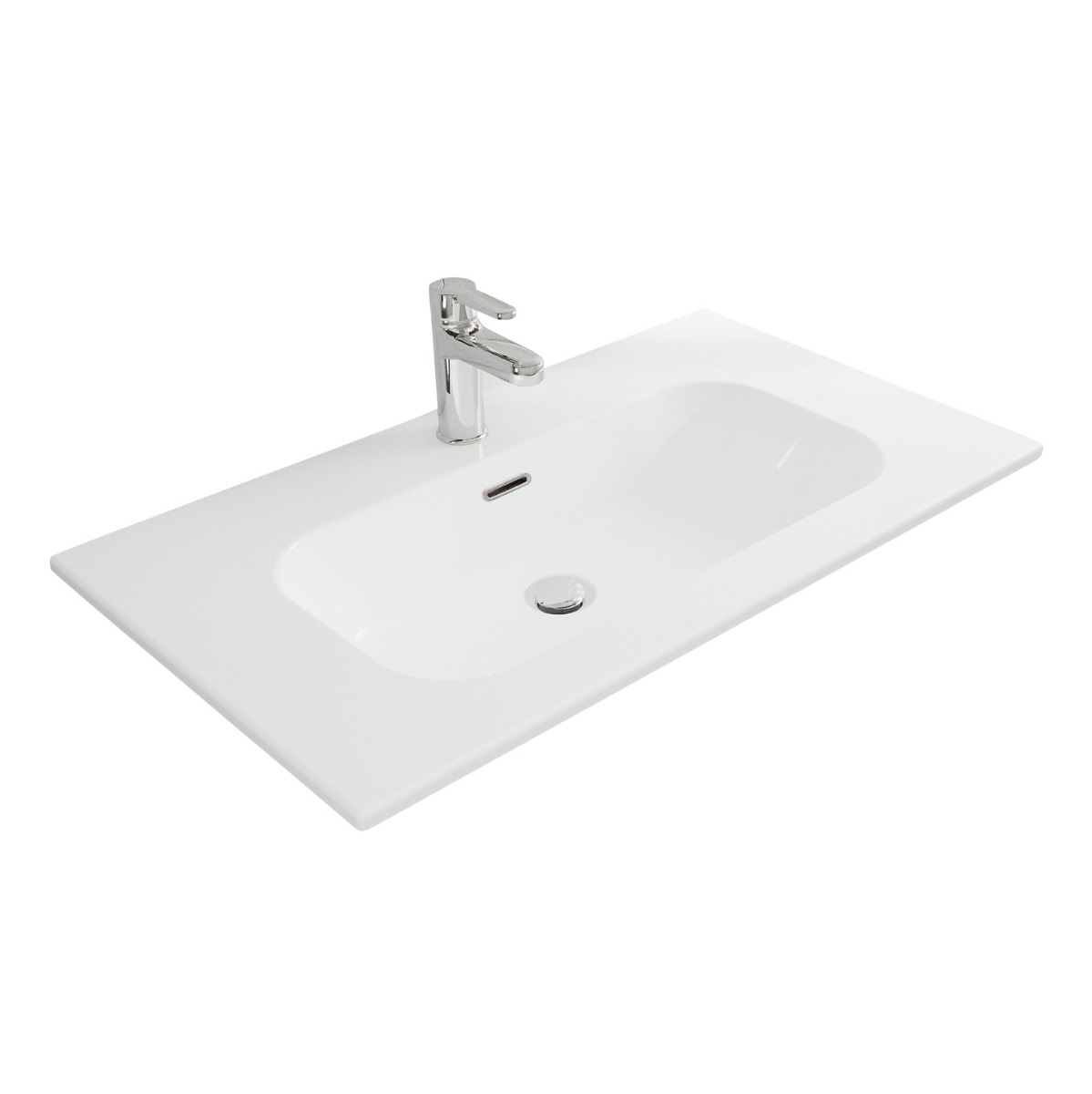 Saniclear Gera keramische wastafel 80cm met kraangat