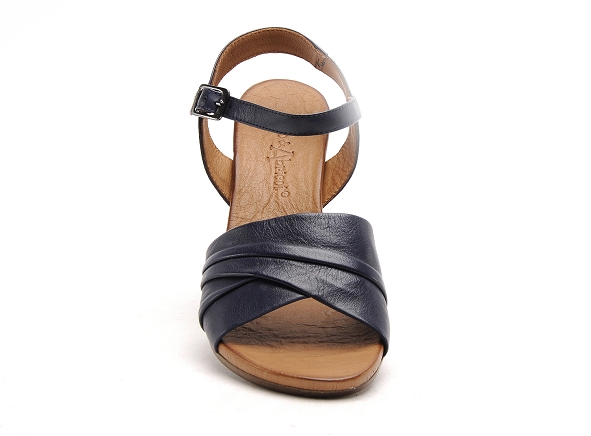 Coco abricot nu pieds talons femme minihy bleu