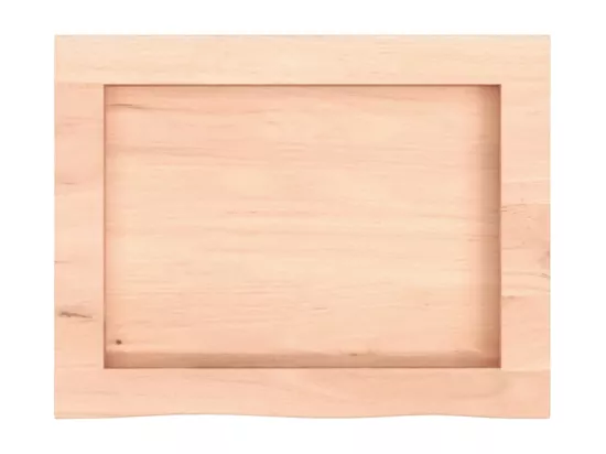 Comptoir de salle de bain 40x30x(2-4) cm bois massif non traité
