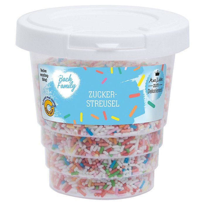 BACK FAMILY Streudekore 95 g, Bunte Streusel