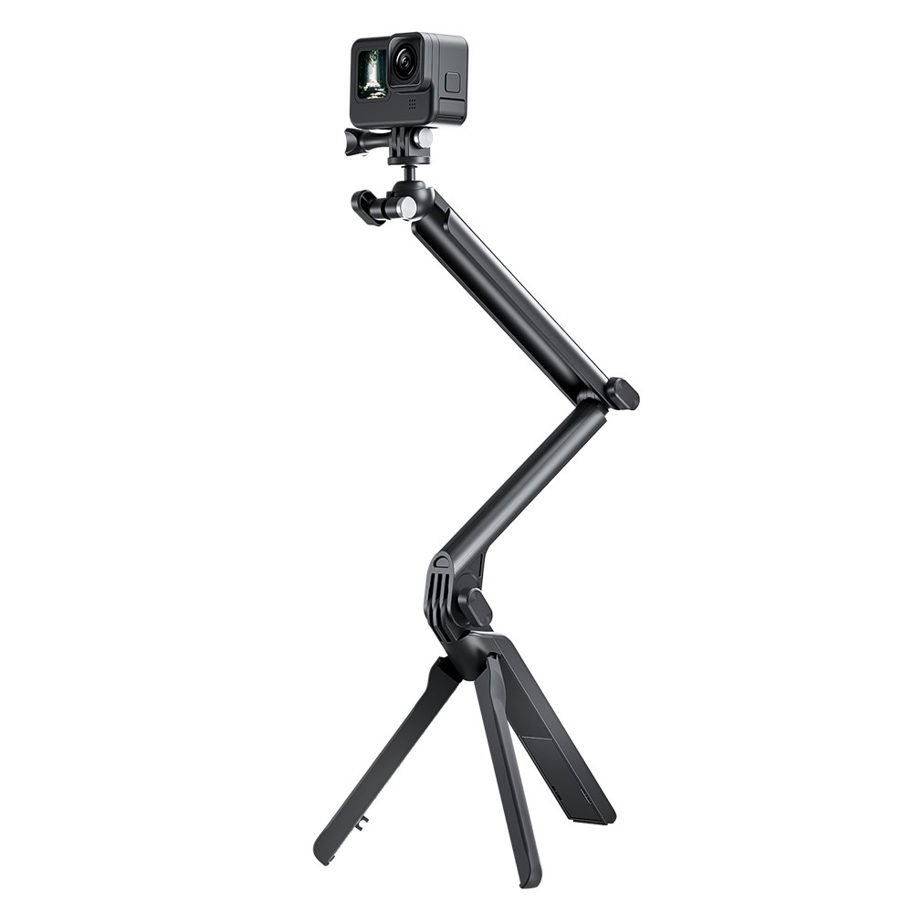 (54cm) 2 in 1 Universal Tripod und Selfie Stick Multi Mount für GoPro / Kameras mit 360° und Dreibein-Stativ - Schwarz