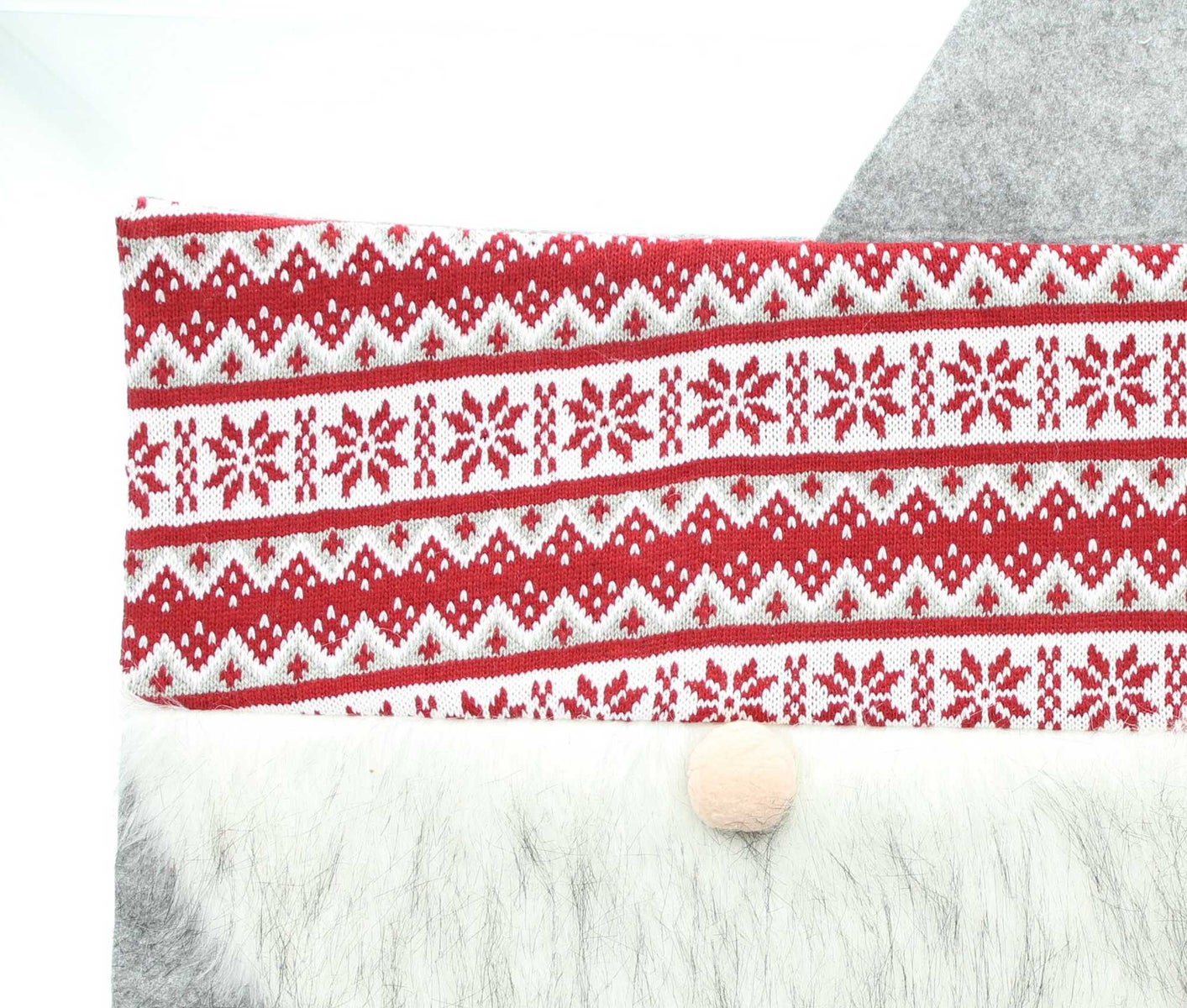 FRANK FLECHTWAREN | Decoratieve kussenhoes kerstkabouter, 45 x 45 cm, VILT, TEXTIEL