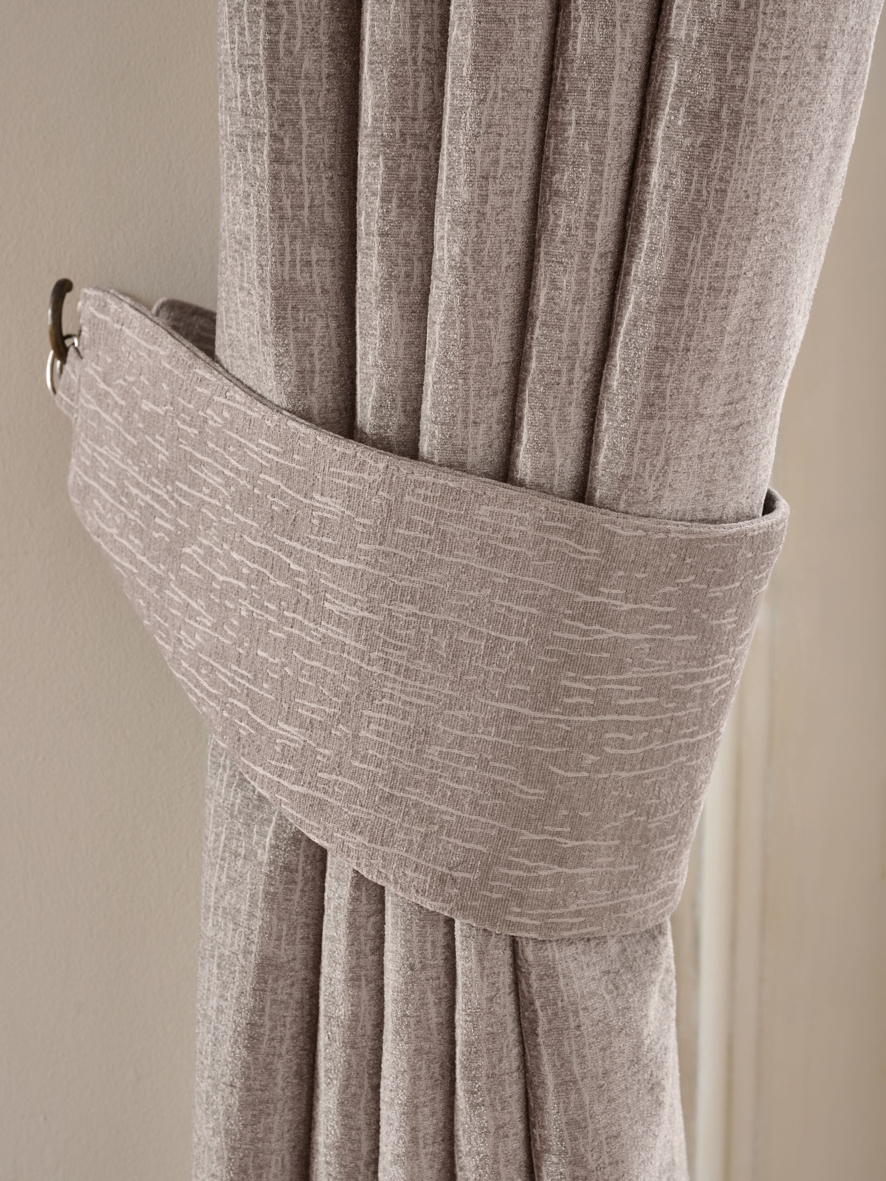 Set of 2 Heavyweight Chenille Curtain Tie Backs