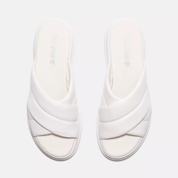 Sandale London Vibe à enfiler pour femme en blanc