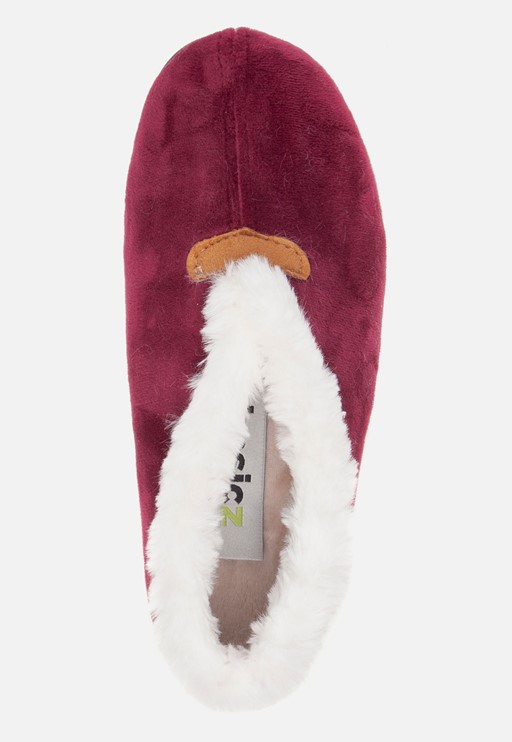 Basicz Pantoffels bordeauxrood Textiel