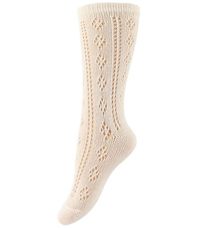 Minymo Strømper - 2-Pak - Creme/Navy