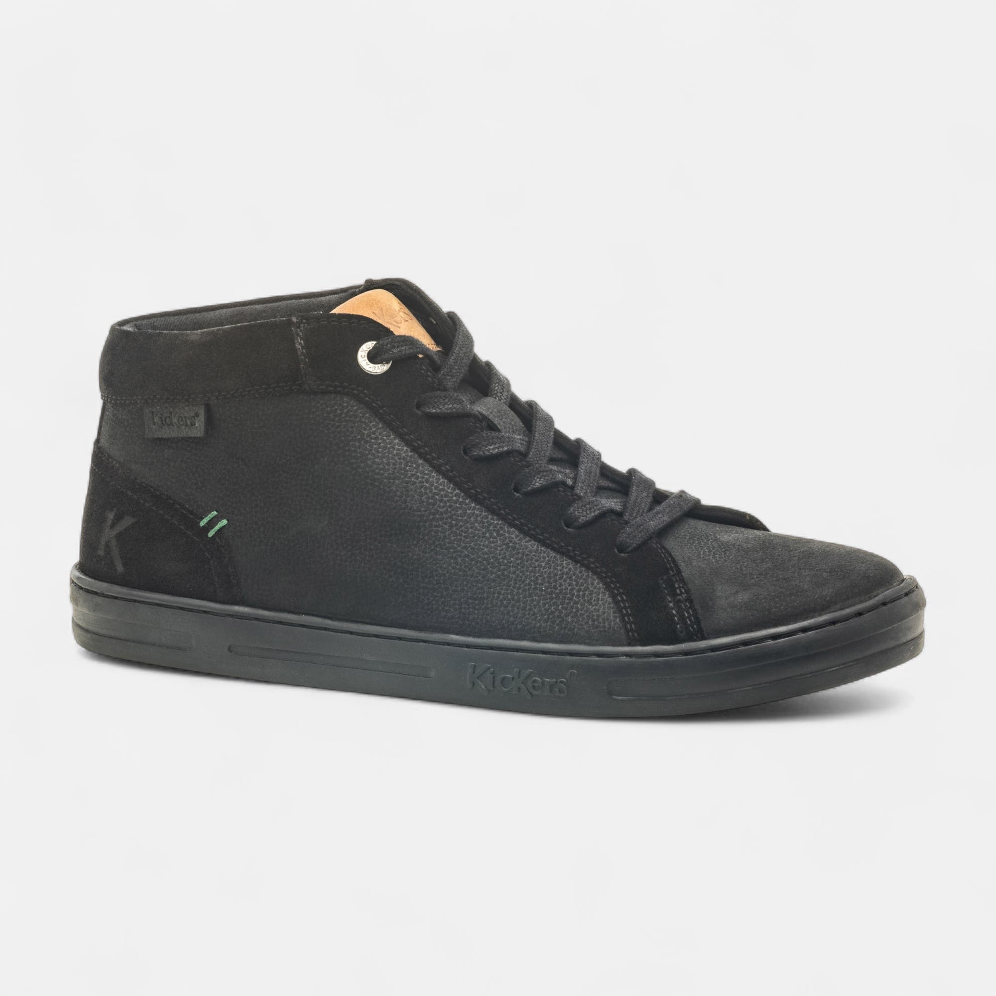 Baskets hautes Homme en cuir noir