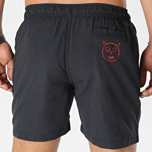 Short De Bain Evil Toto Noir Rouge