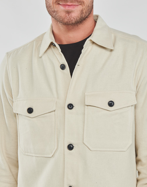 Only & Sons  - ONSMILO LS SOLID OVERSHIRT NOOS - Creme