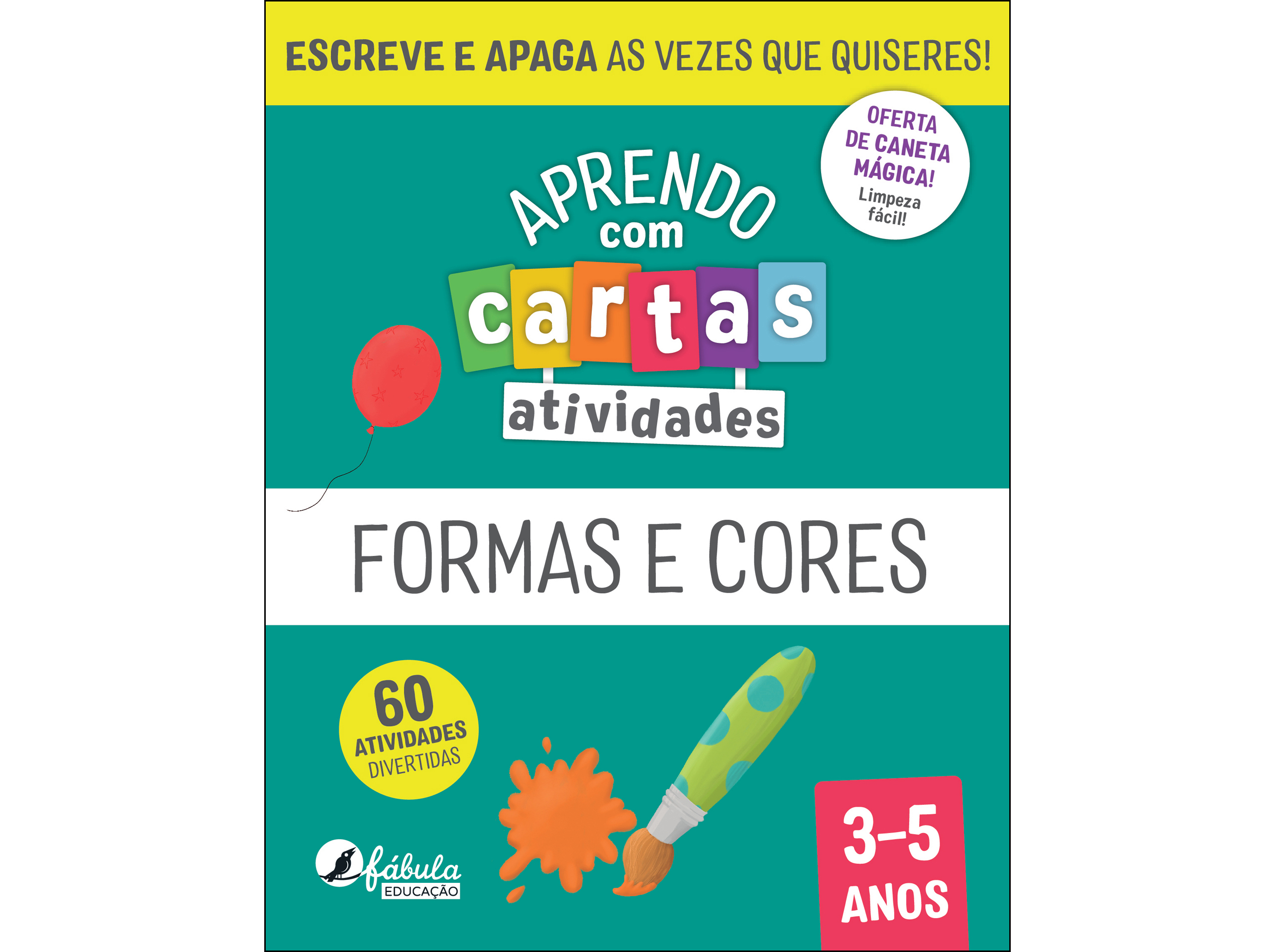 LIVRO APRENDO COM CARTAS: ATIVIDADES FORMAS E CORES 3-5