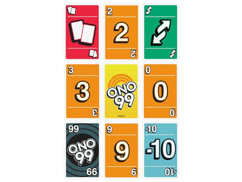 Mattel Spiele Kartenspiel ONO 99 Kartenspiel für die ganze Familie