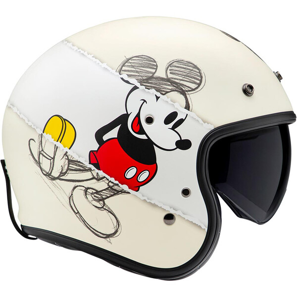 HJC - Casque V31 Mickey Sketch Beige / Blanc / Noir / Rouge / Jaune