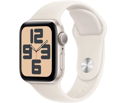 Apple Watch SE GPS 40mm Starlight Aluminium Case with Starlight Sport Band - M/L
