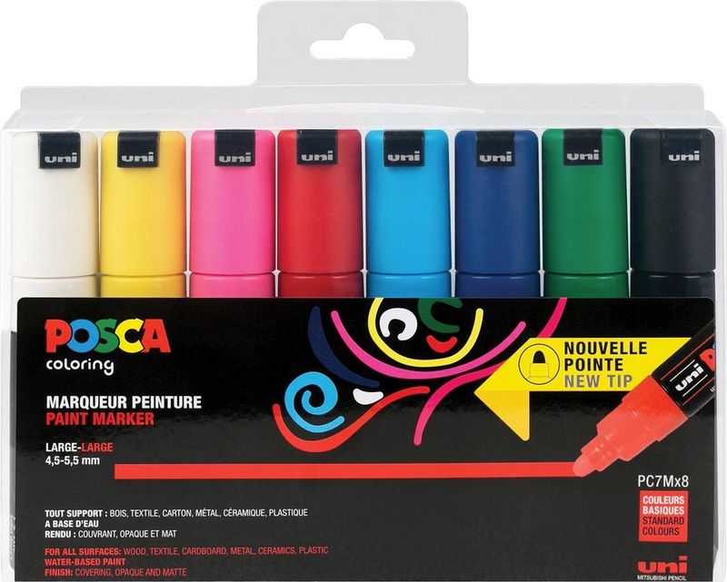 Posca PC-7M Marker set – 8 Kleuren