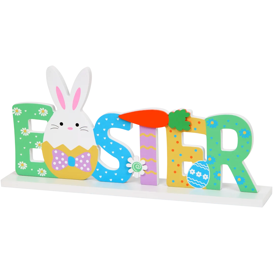 Houten lente/Pasen decoratie 32 x 14 cm | diverse varianten